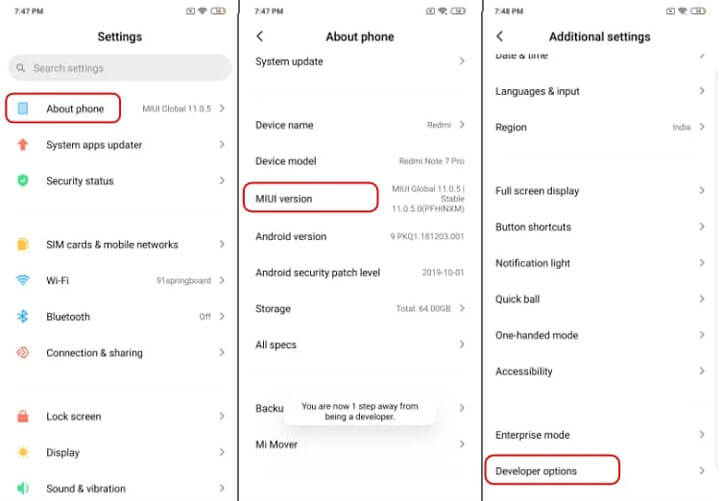 how to enable developer option in xiaomi to unlock bootloader